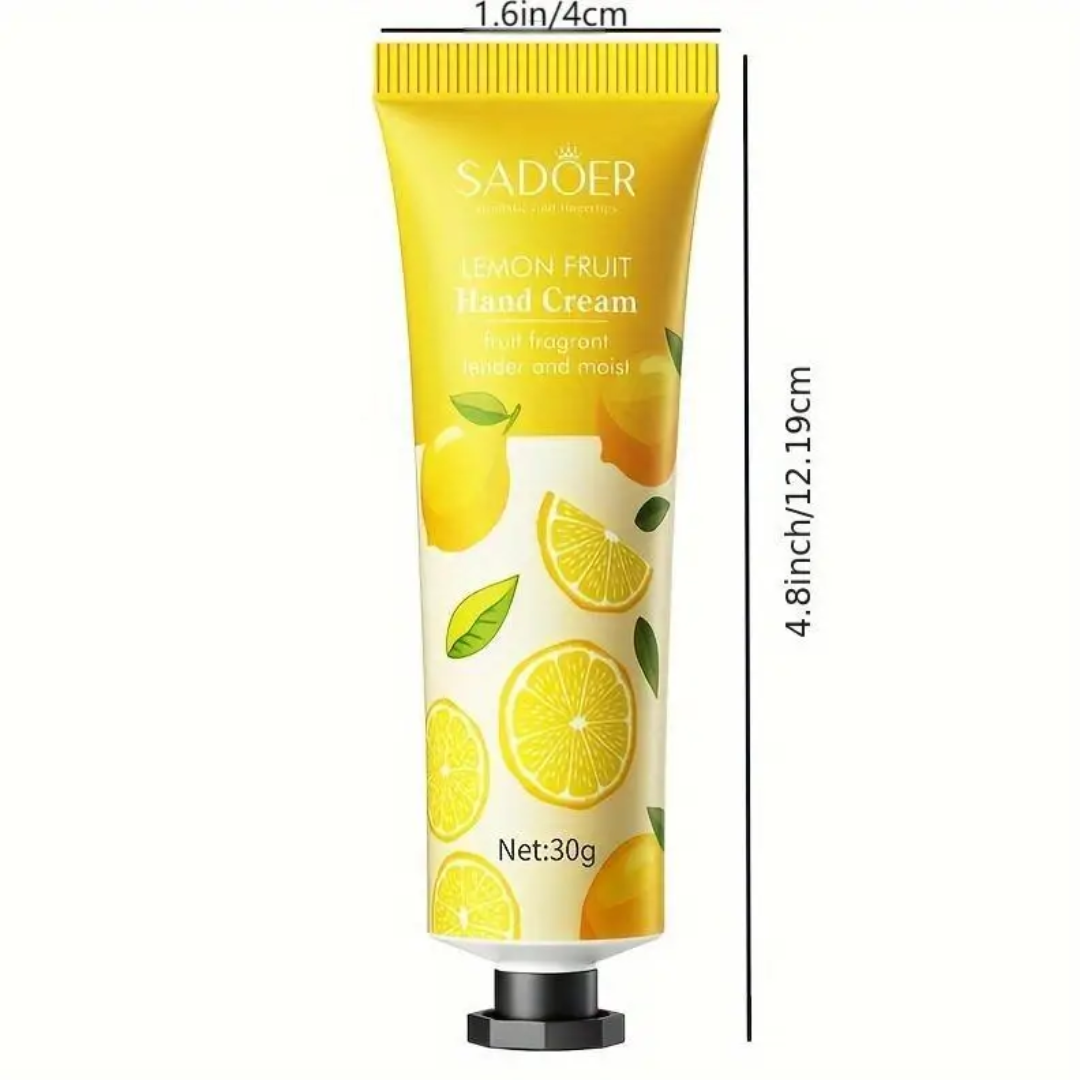 SADOER Fruit Hand Cream Set – Avocado, Lemon & Grapefruit (3pcs × 30g)