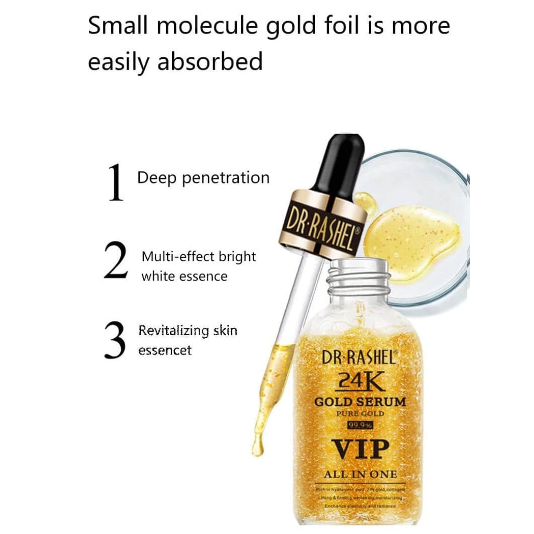 Dr Rashel 24K Gold Serum VIP All In One – 99.9% Pure Gold, 40 ml