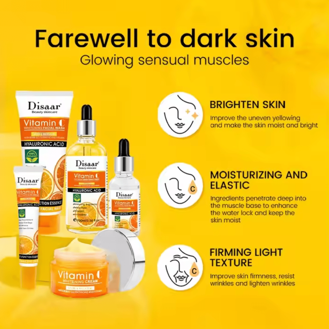 Disaar Vitamin C Whitening & Brightening Facial Skin Care Series – 5 - Piece Set - Ethereal soul Collections