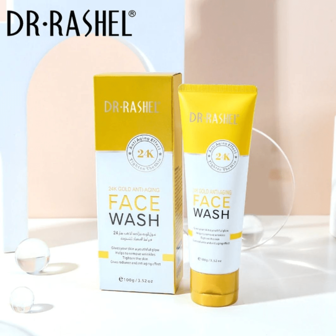 Dr Rashel 24K Gold Anti - Aging Face Wash โ Brightening & Firming Cleanser (100g) - Ethereal soul Collections