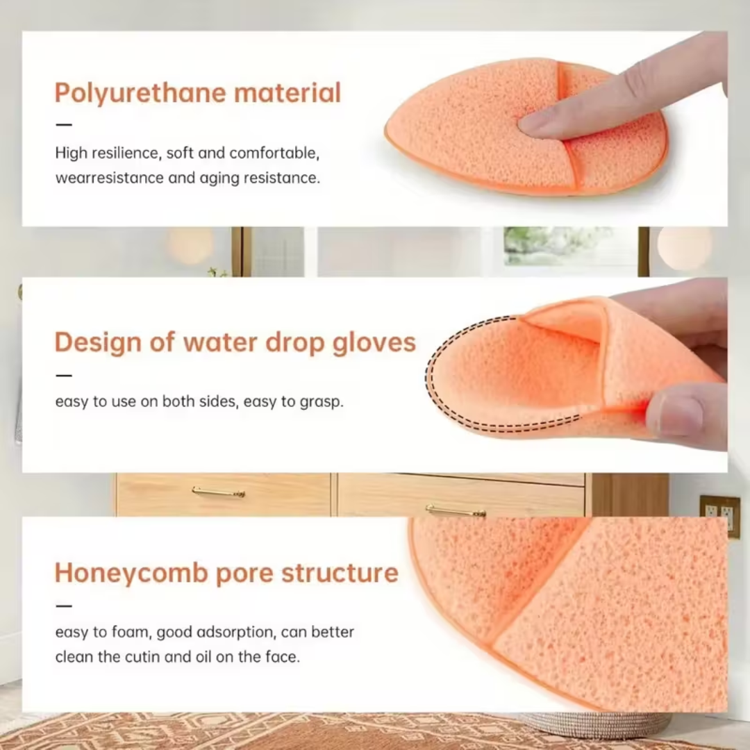 Face Cleansing Pads – 3PCS Soft Reusable Facial Sponges (Random Colors)