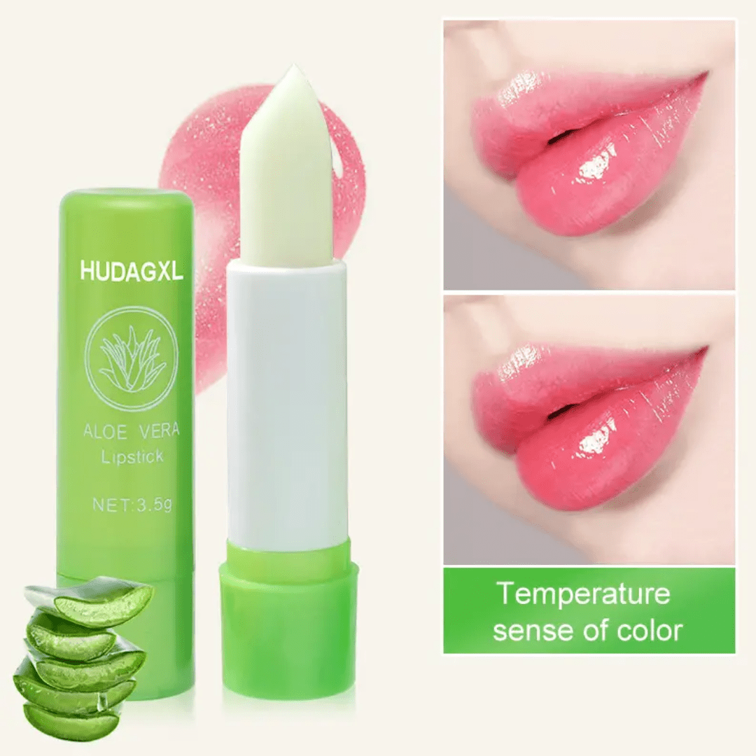 HUDAGXL Aloe Vera Lipstick – Temperature Color Changing Lip Balm – Ethereal  soul Collections