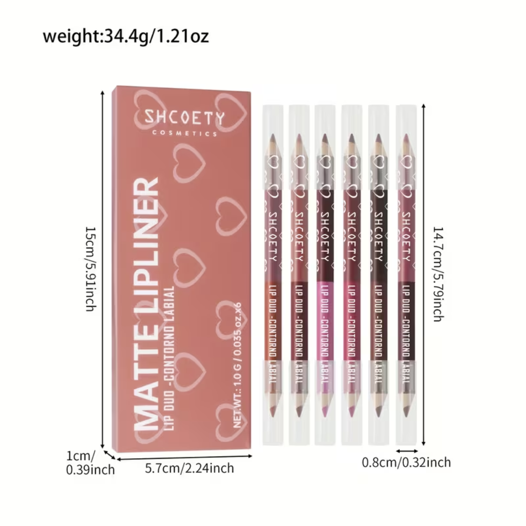 SHCOETY Waterproof Lip Liner Pencil – Matte Long Lasting Lip Contour