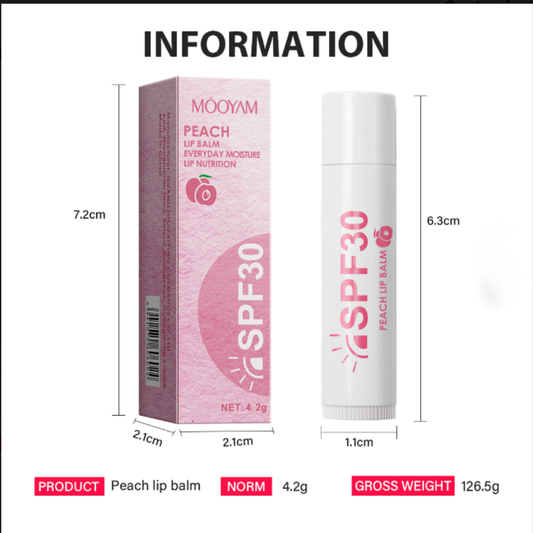 Peach Lip Balm SPF 30 – Everyday Moisture & Lip Nutrition
