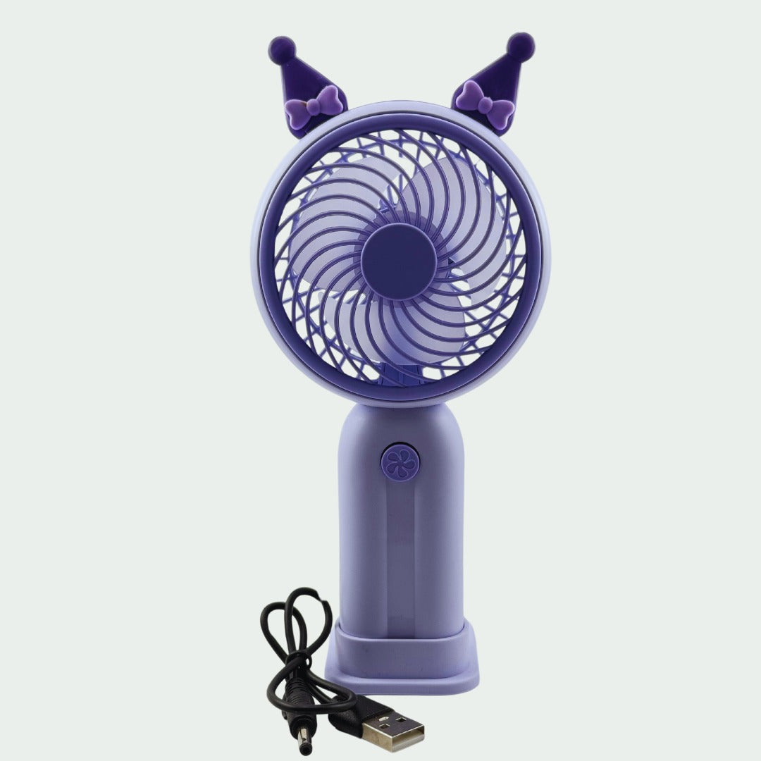 Portable Rechargeable Handheld Fan – USB Powered, Ultra-Quiet, Compact Design – Perfect for Hot Days, Travel, and Office Use – Stylish