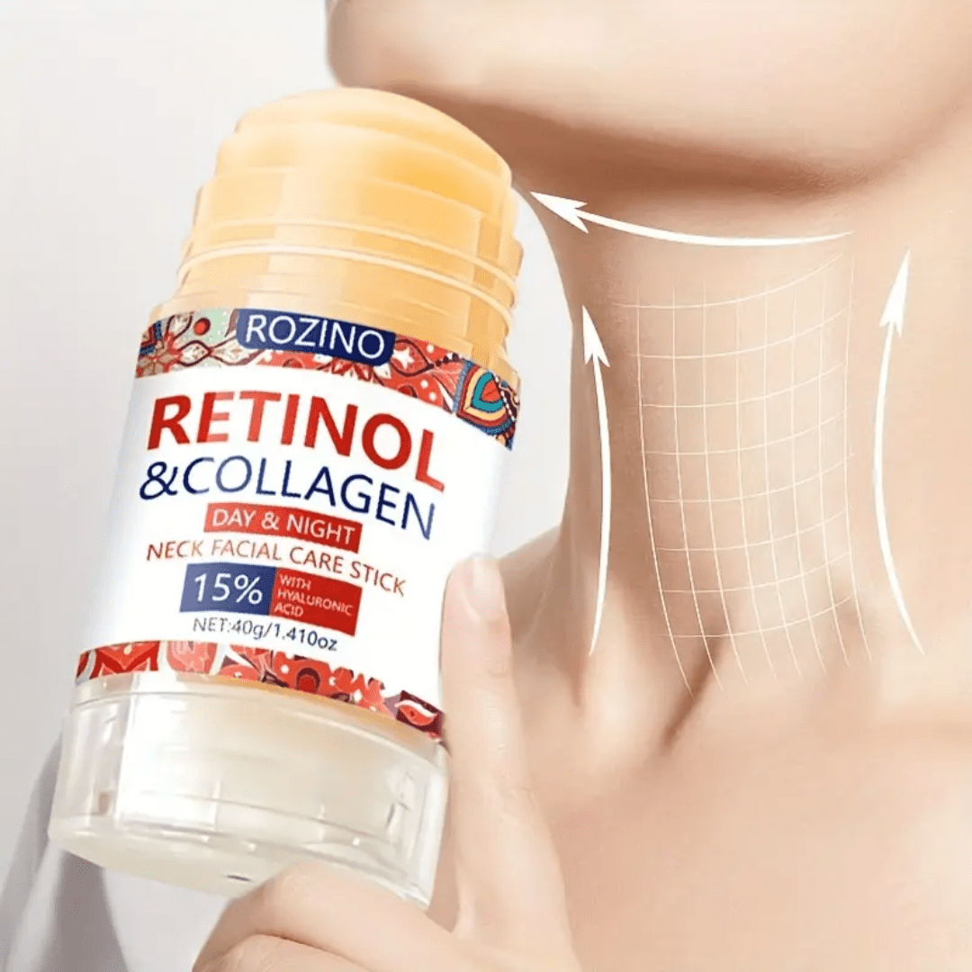 ROZINO Retinol & Collagen Neck & Face Care Stick – Day & Night | 15% with Hyaluronic Acid (40g) - Ethereal soul Collections