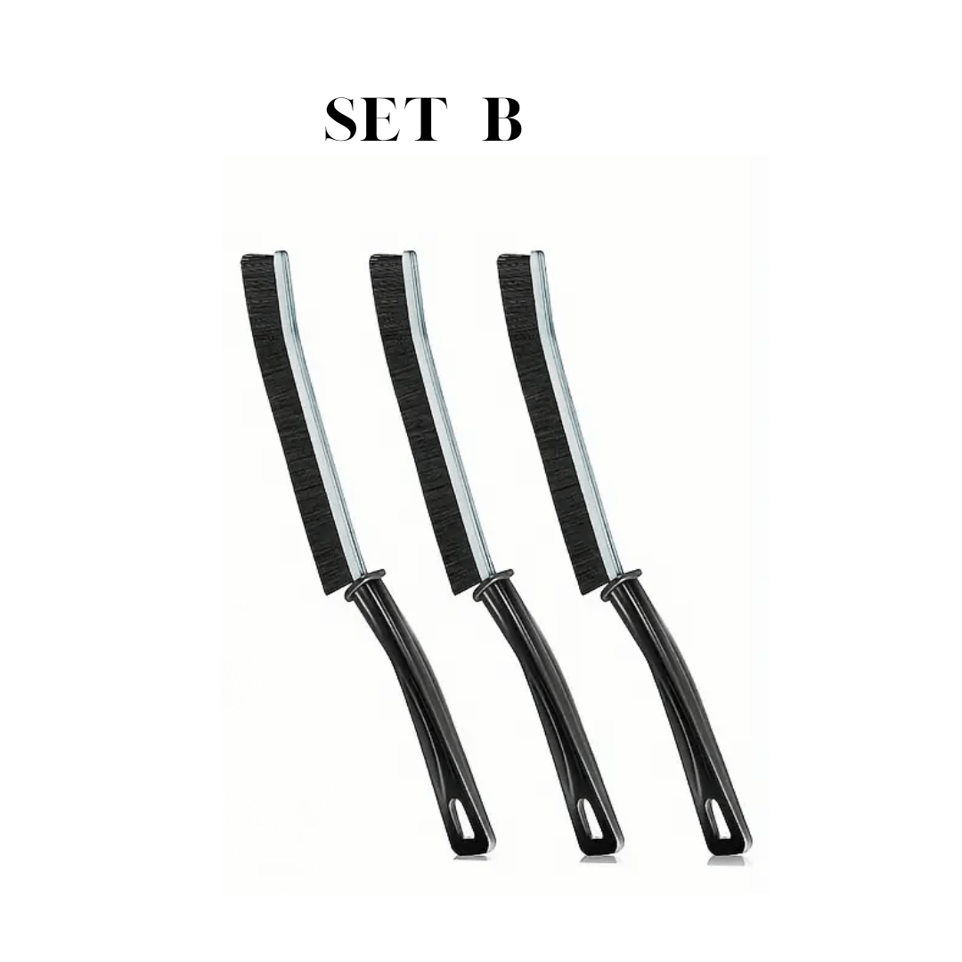 3 - Piece Multipurpose Cleaning Brush Set – Heavy - Duty Bristles with Ergonomic Handle - Ethereal soul Collections