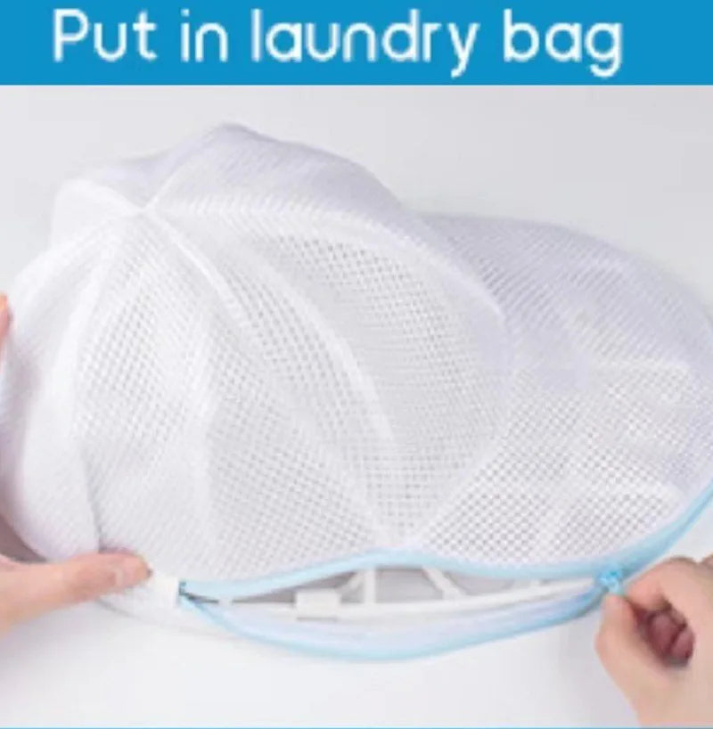 3-Layer Mesh Hat Washing Bag – Protective Cap Washer for Washing Machine
