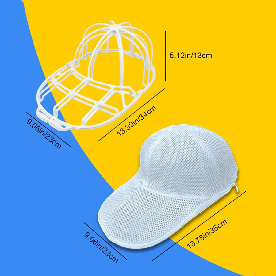 3-Layer Mesh Hat Washing Bag – Protective Cap Washer for Washing Machine