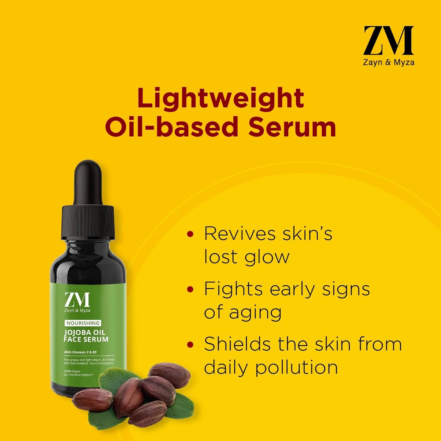 Zayn & Myza Jojoba Oil Face Serum – Nourishing & Lightweight (30ml)