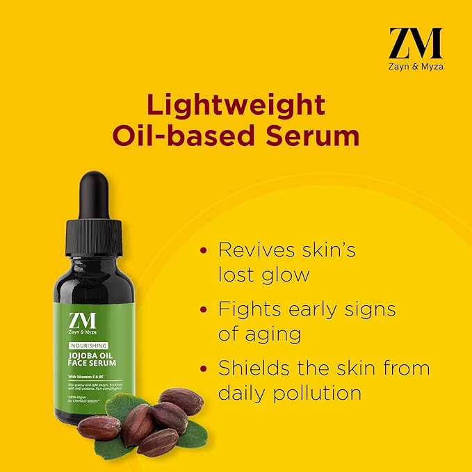 Zayn & Myza Jojoba Oil Face Serum – Nourishing & Lightweight (30ml)