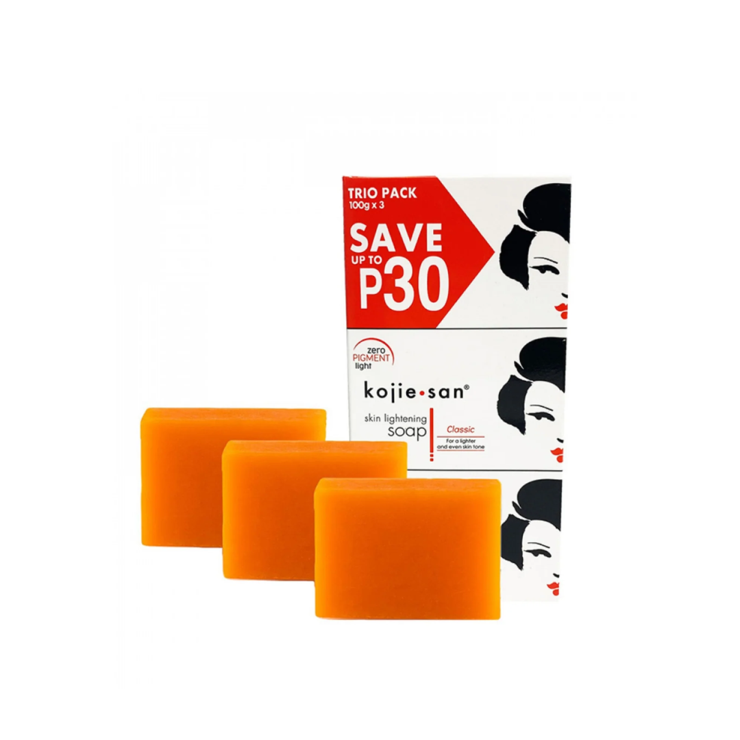 Kojie San Soap with Luminast Skin – Classic Whitening Trio Pack (3 × 100g)