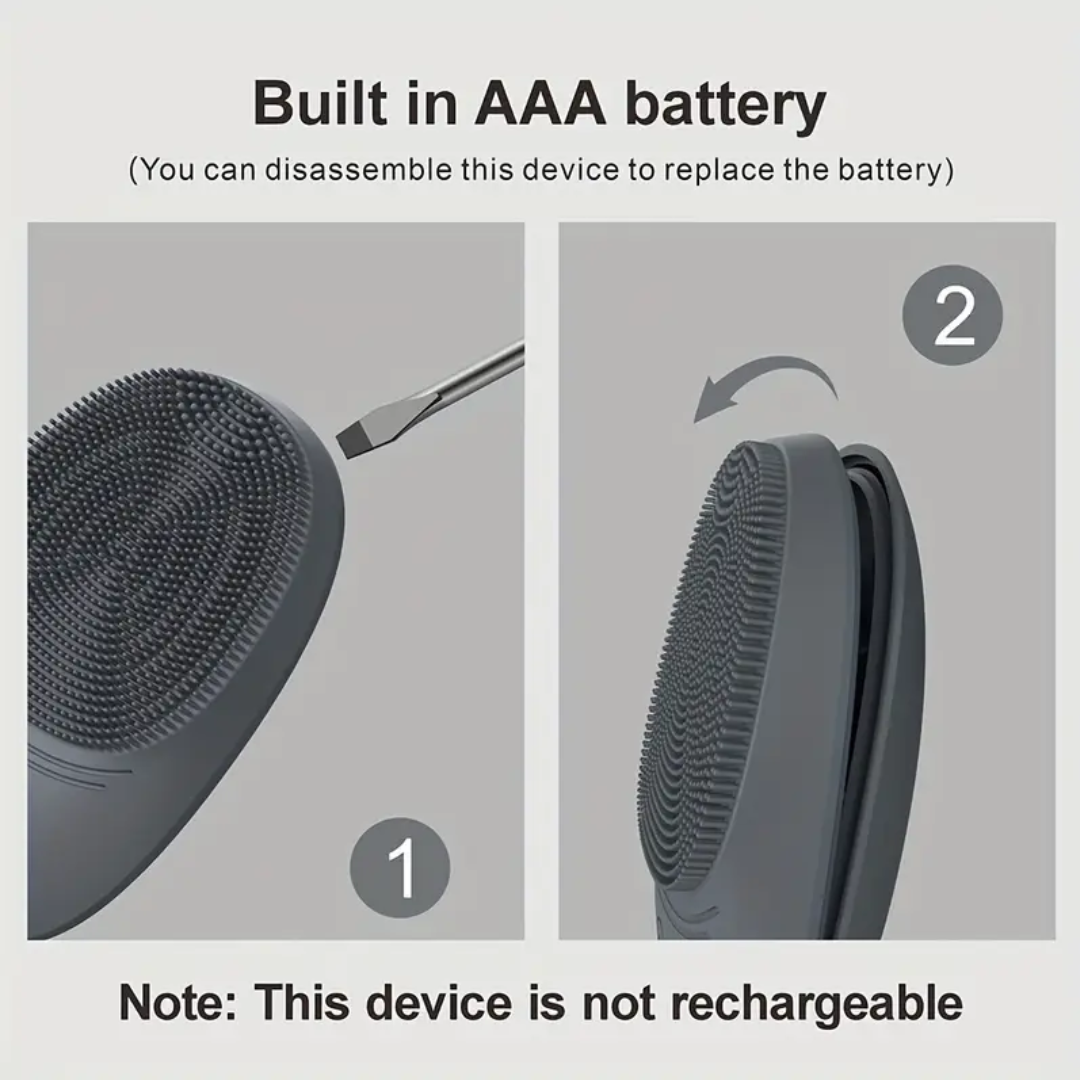 Facial Cleansing Brush – Deep Cleaning & Skin Firming (Battery Operated)