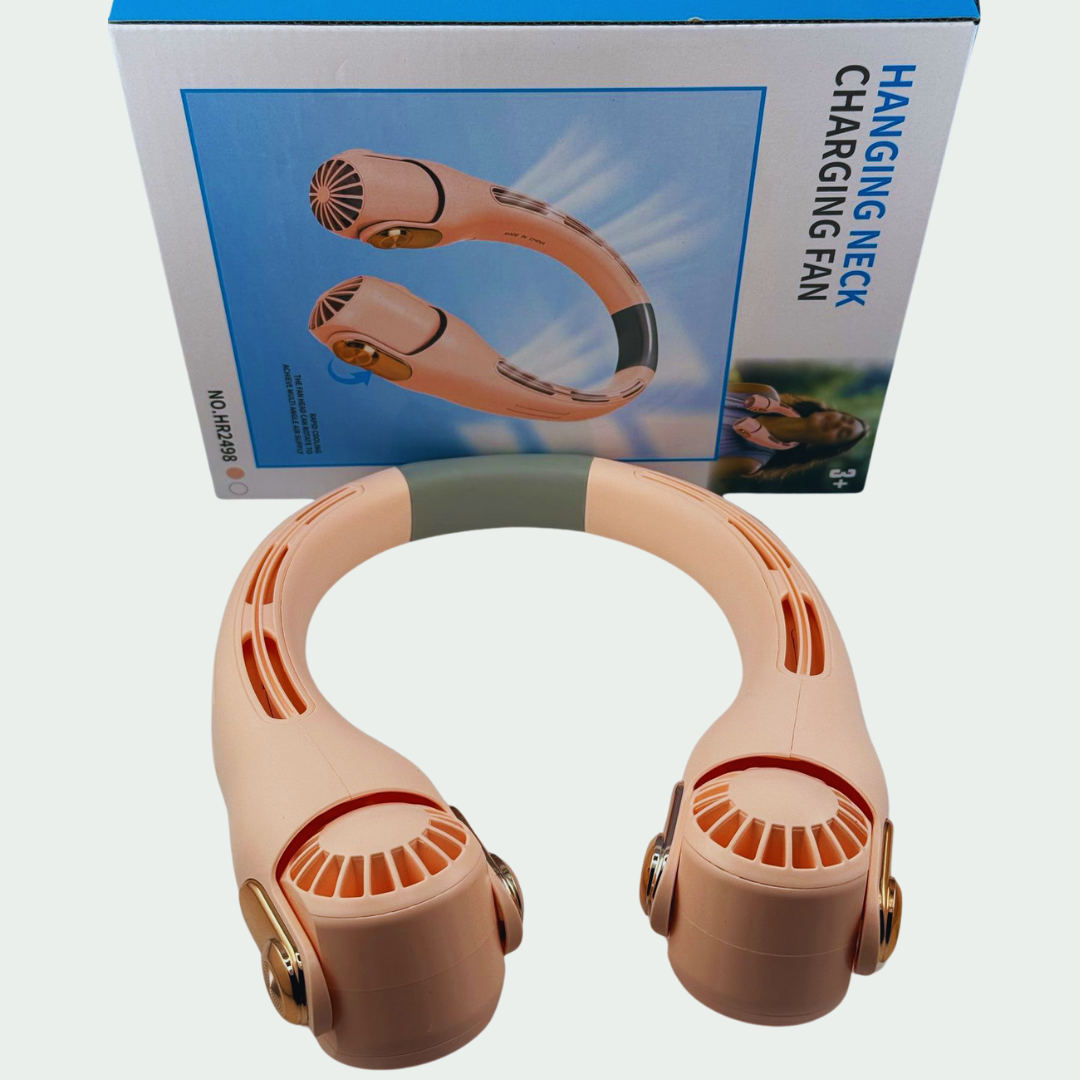 Portable Hanging Pink Neck Fan