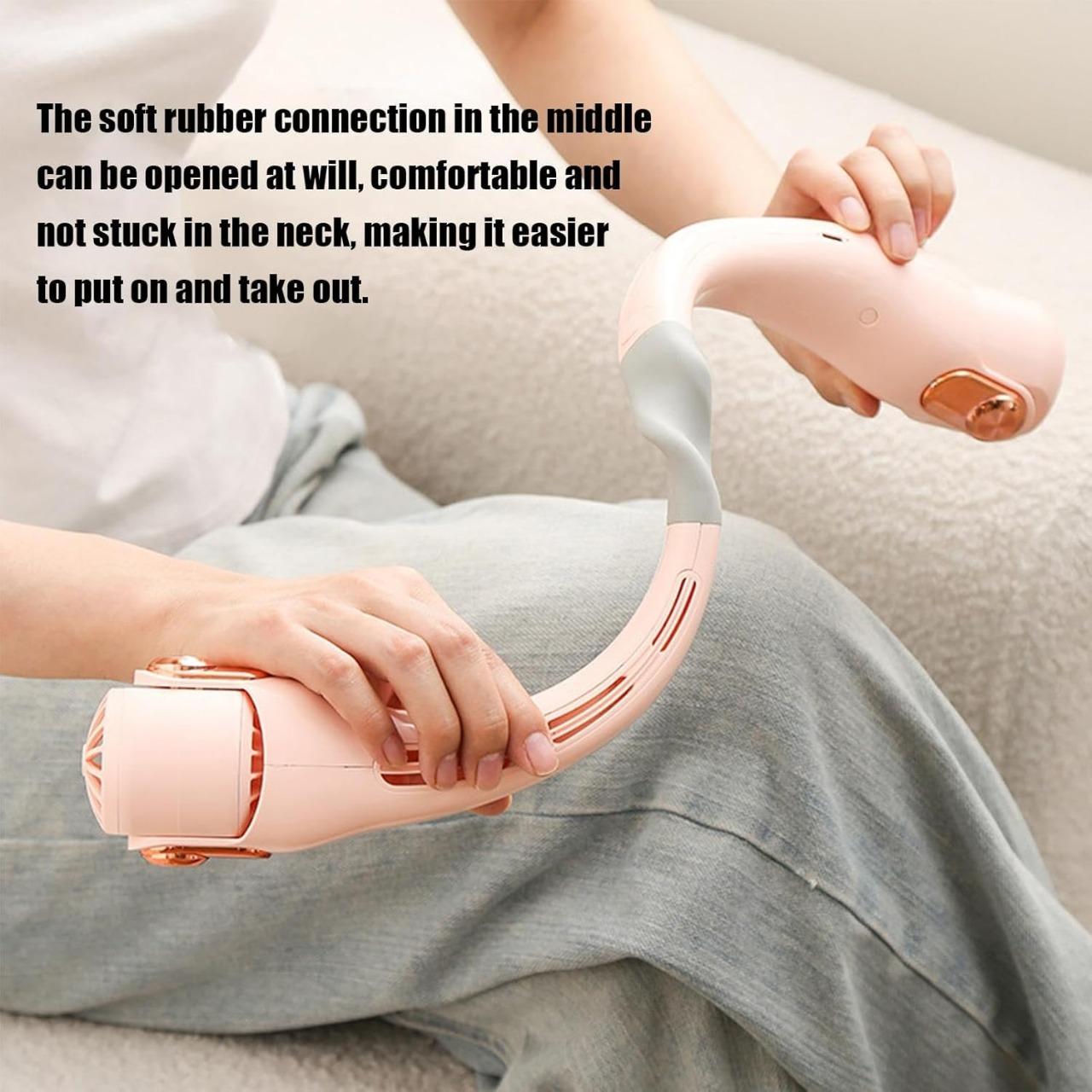 Portable Hanging Pink Neck Fan