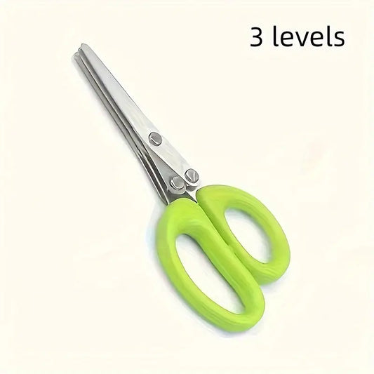 Multi-Blade Herb Scissors – 3-Layer Stainless Steel Cutter