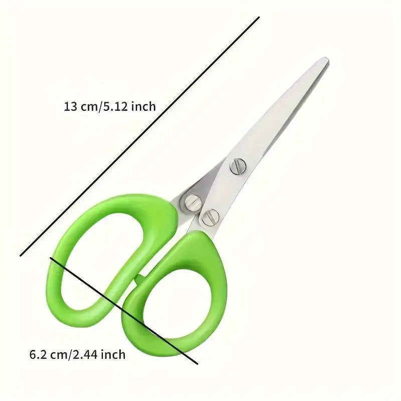 Multi-Blade Herb Scissors – 3-Layer Stainless Steel Cutter