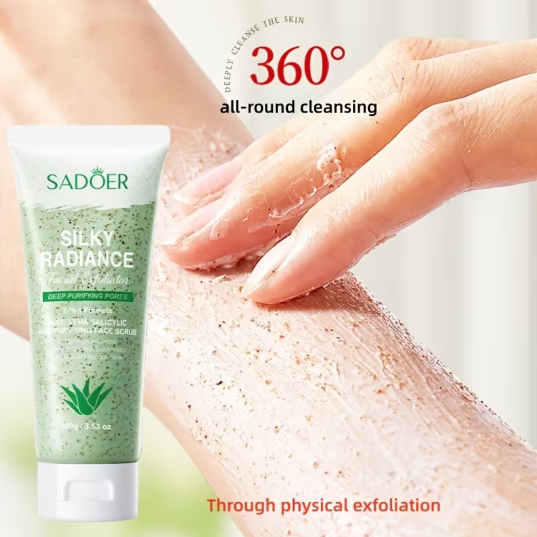 SADOER Silky Radiance Aloe Vera Face Scrub – 100g