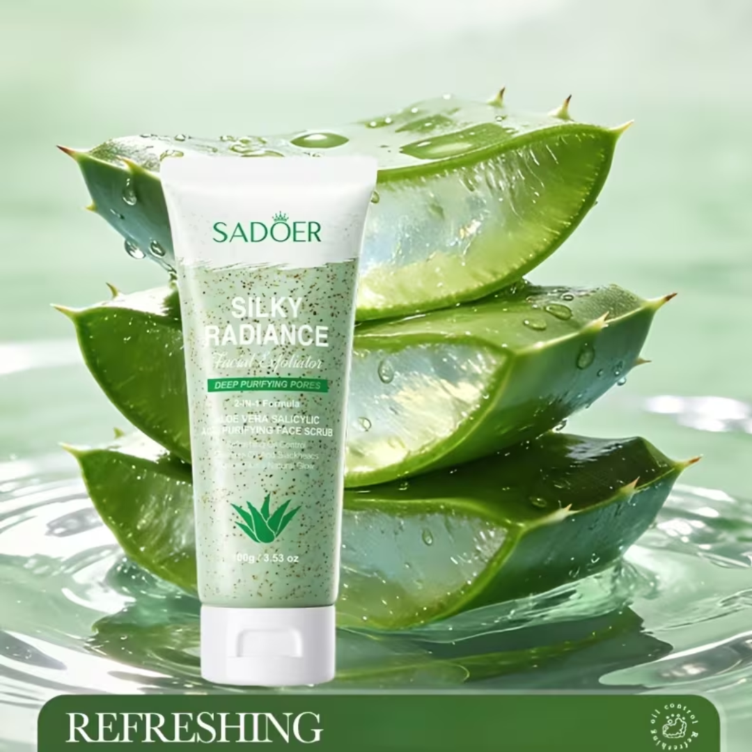 SADOER Silky Radiance Aloe Vera Face Scrub – 100g
