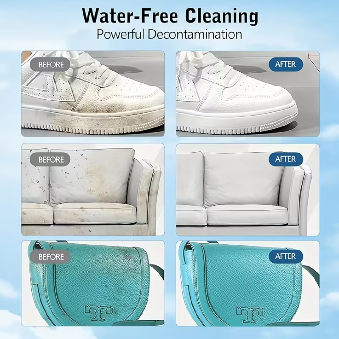 Multipurpose Shoe Cleaning Cream with Sponge – Waterless Sneaker Cleaner (No Washing Needed)