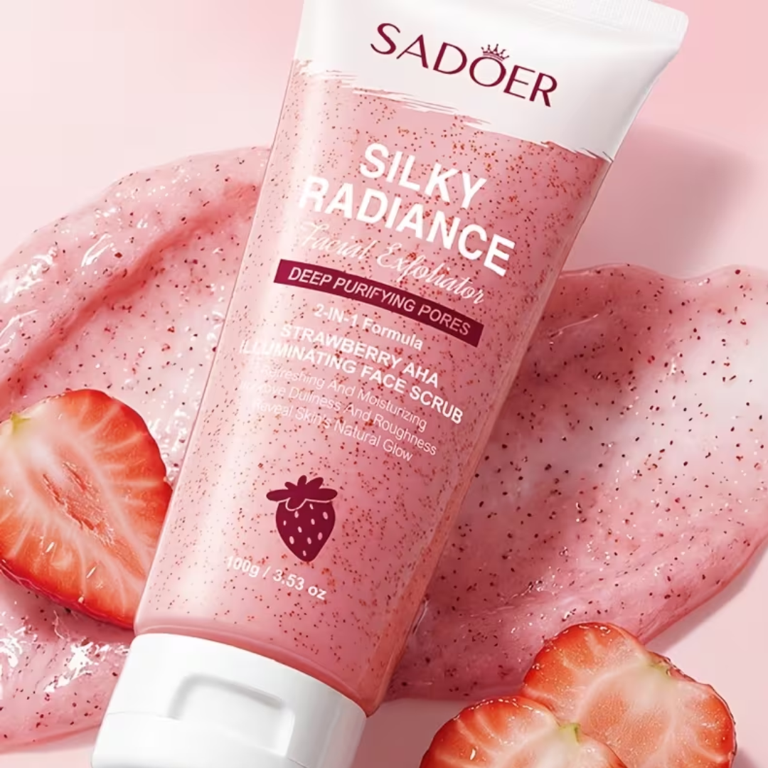 SADOER Silky Radiance Strawberry Face Scrub – 100g