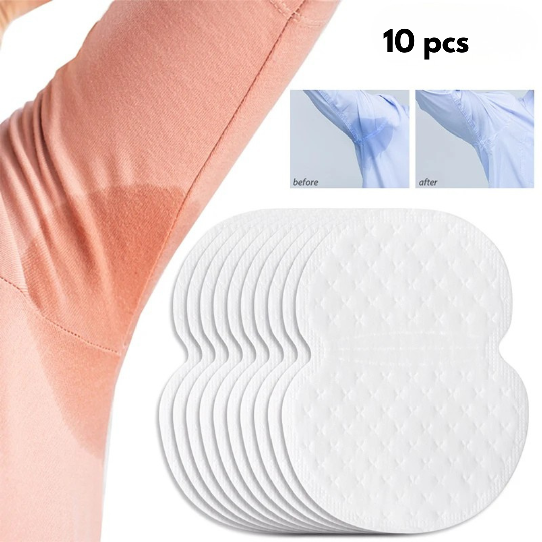Underarm Sweat Pads – 10PCS Disposable Anti-Sweat & Odor Absorbent Pads
