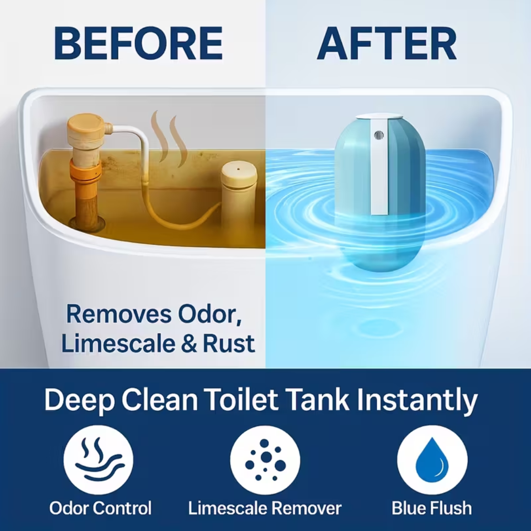 Automatic Toilet Tank Cleaner – 90-Day Fresh Blue Flush