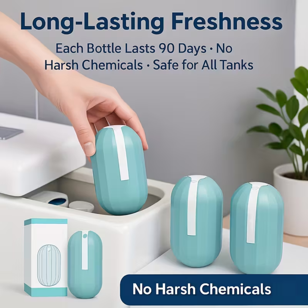 Automatic Toilet Tank Cleaner – 90-Day Fresh Blue Flush
