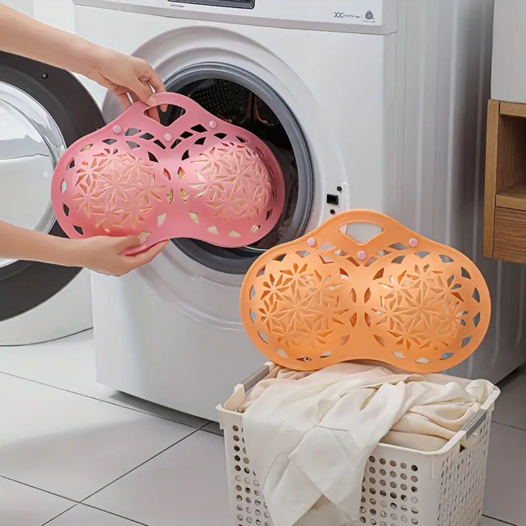 Silicone Multi-Purpose Bra Laundry Basket – Protective & Storage Case 2-compartment design(Available in 3 Colors)