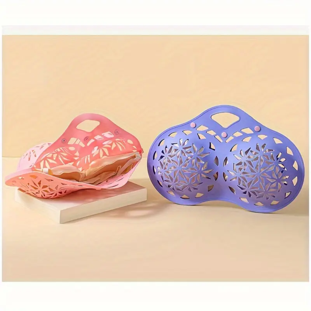 Silicone Multi-Purpose Bra Laundry Basket – Protective & Storage Case 2-compartment design(Available in 3 Colors)