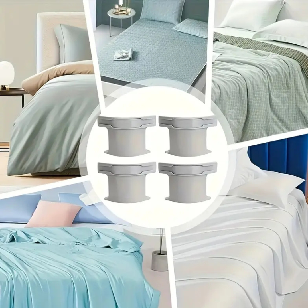 4pcs Bed Sheet Grippers – Mattress Holder Clips for Tight & Wrinkle-Free Sheets