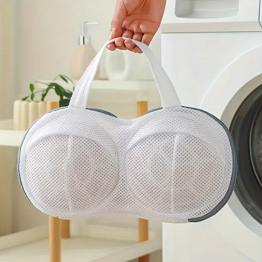 Double-Cup Bra Wash Bag – Mesh Lingerie Protector & Storage for Washing Machine