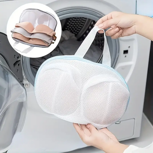 Double-Cup Bra Wash Bag – Mesh Lingerie Protector & Storage for Washing Machine