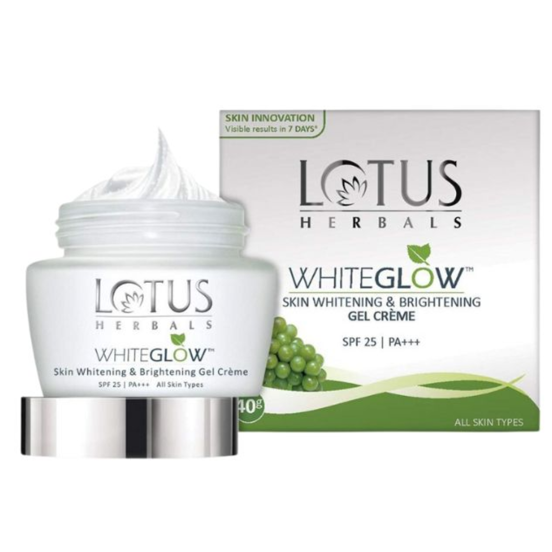 Lotus Herbals WhiteGlow Skin Whitening & Brightening Gel Crème SPF 25 | PA+++ – All Skin Types