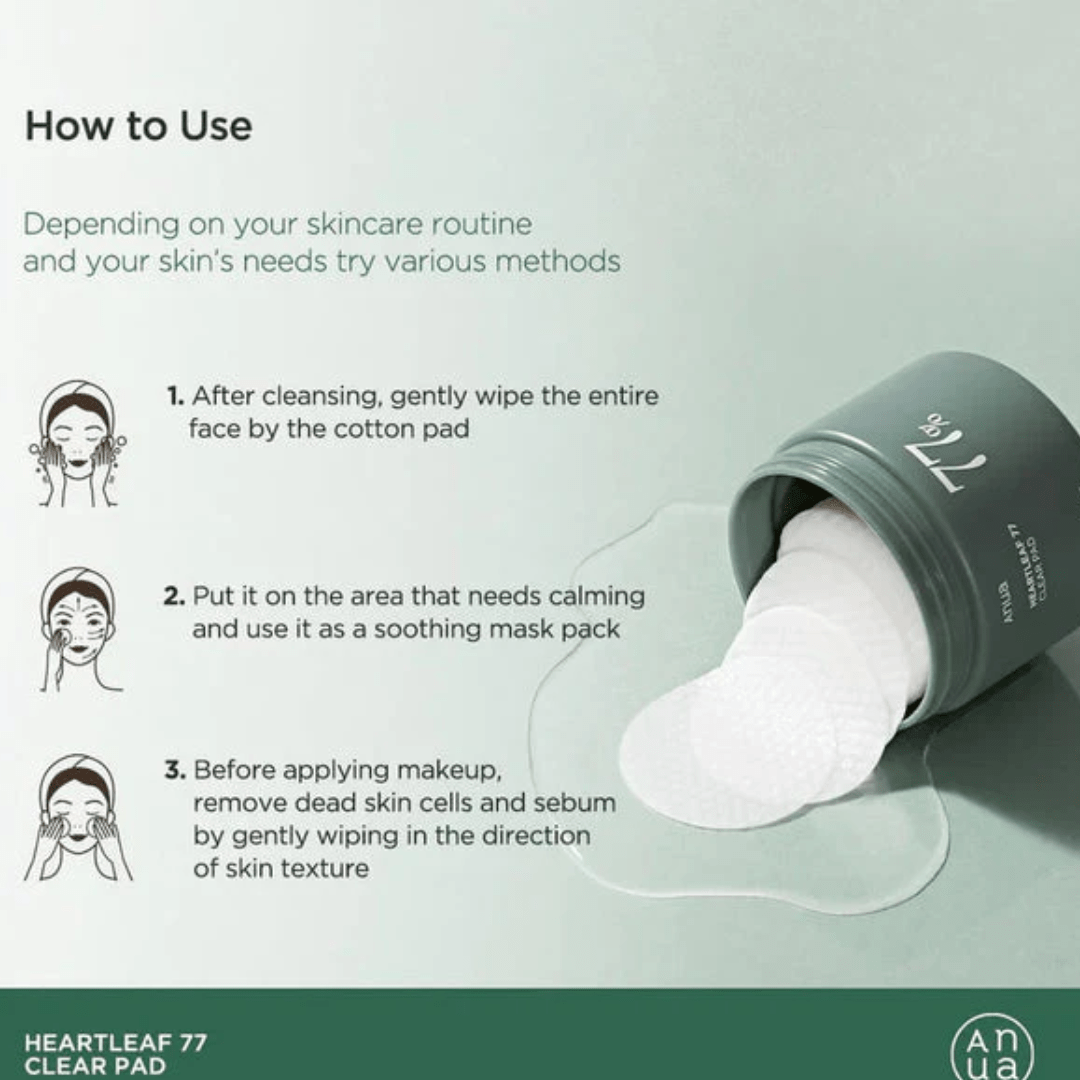 Anua Heartleaf 77% Clear Pad – 160ml (5.41 fl. oz) - Ethereal soul Collections