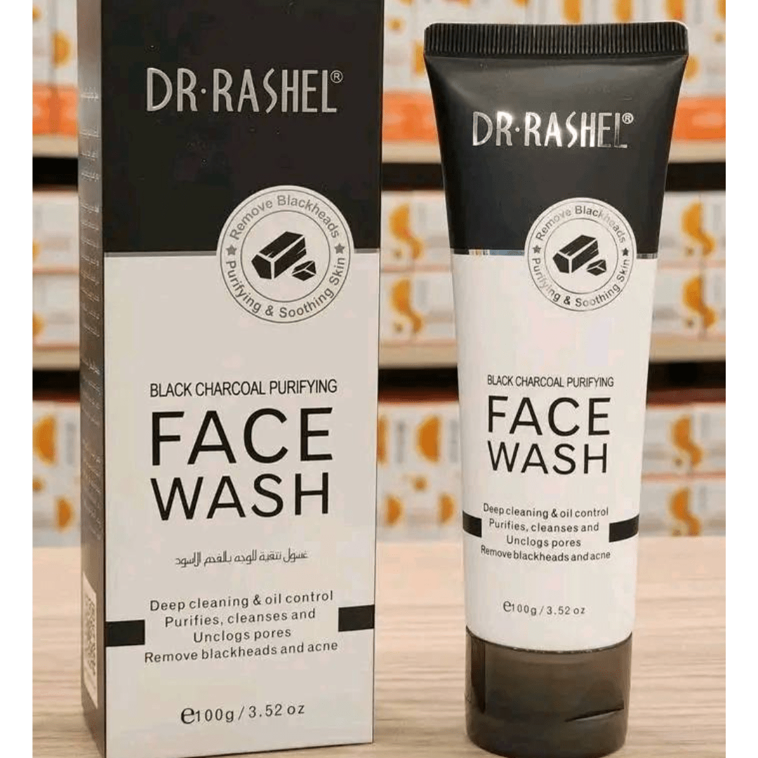 Dr Rashel Black Charcoal Purifying Face Wash – Deep Cleansing & Oil Control (100g) - Ethereal soul Collections