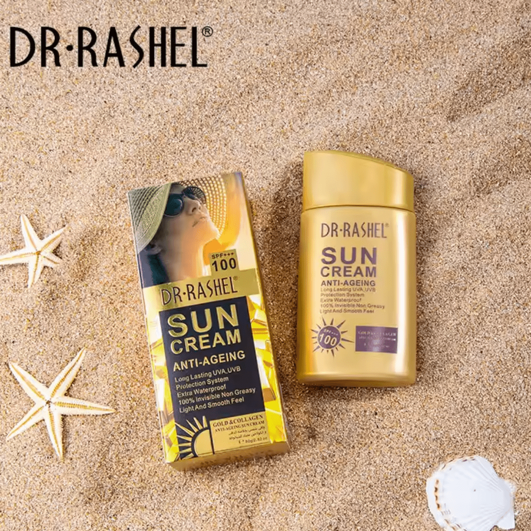Dr Rashel Sun Cream Anti - Ageing – SPF 75 | Gold & Collagen Formula (80g) - Ethereal soul Collections