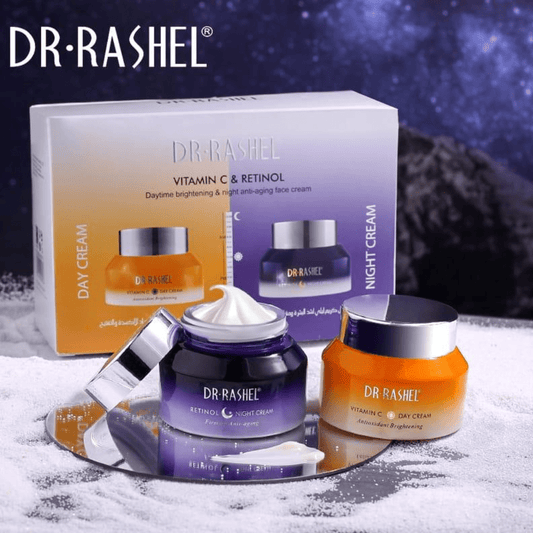 Dr Rashel Vitamin C & Retinol Cream Set – Day & Night Anti - Aging Skincare Duo - Ethereal soul Collections