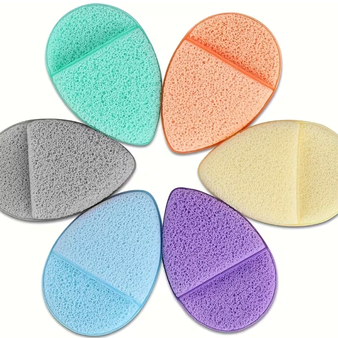 Face Cleansing Pads – 3PCS Soft Reusable Facial Sponges (Random Colors)