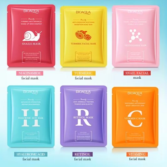 6PCS Facial Mask Set – Complete Skincare Collection