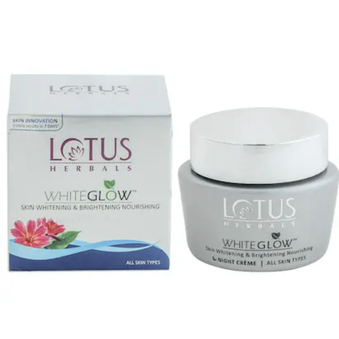 Lotus Herbals WhiteGlow Skin Whitening & Brightening Nourishing Night Crème – For All Skin Types - Ethereal soul Collections