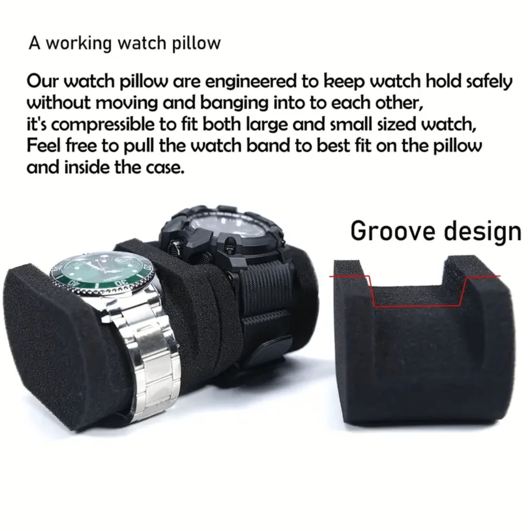 Luxury 3 - Slot Travel Watch Case – Hard Shell Protective Storage (Case Only) - Ethereal soul Collections