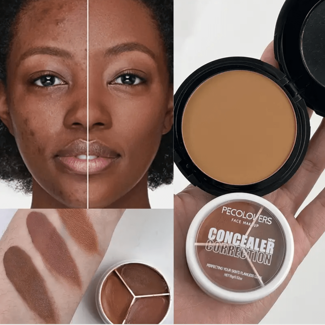 PECOLOVERS Concealer Correction + Romantic Flower Compact Powder – Shade 02 - Ethereal soul Collections