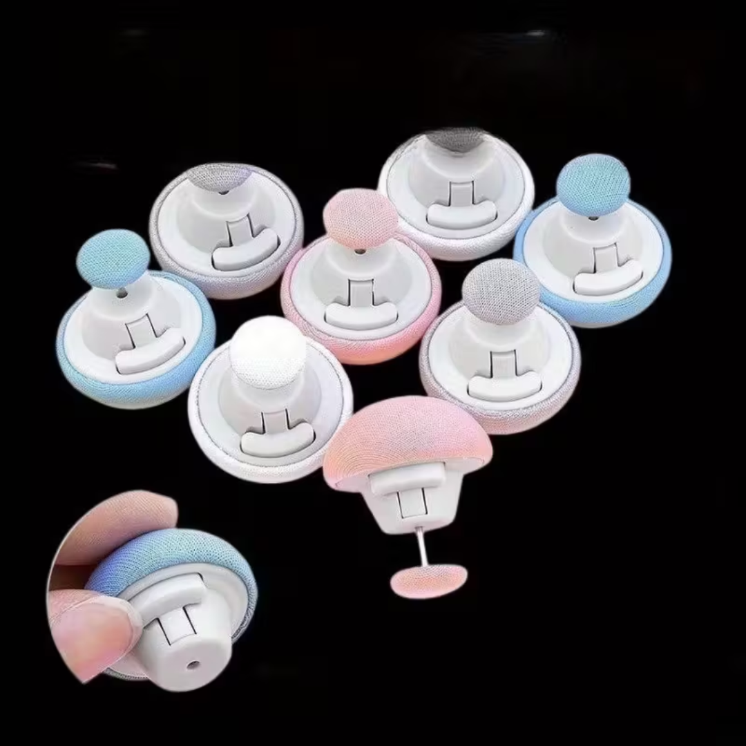 Mushroom Button Fixing Pins – Secure Your Bedsheet & Duvet in Style -8 pieces (4 buttons + 4 back locks)