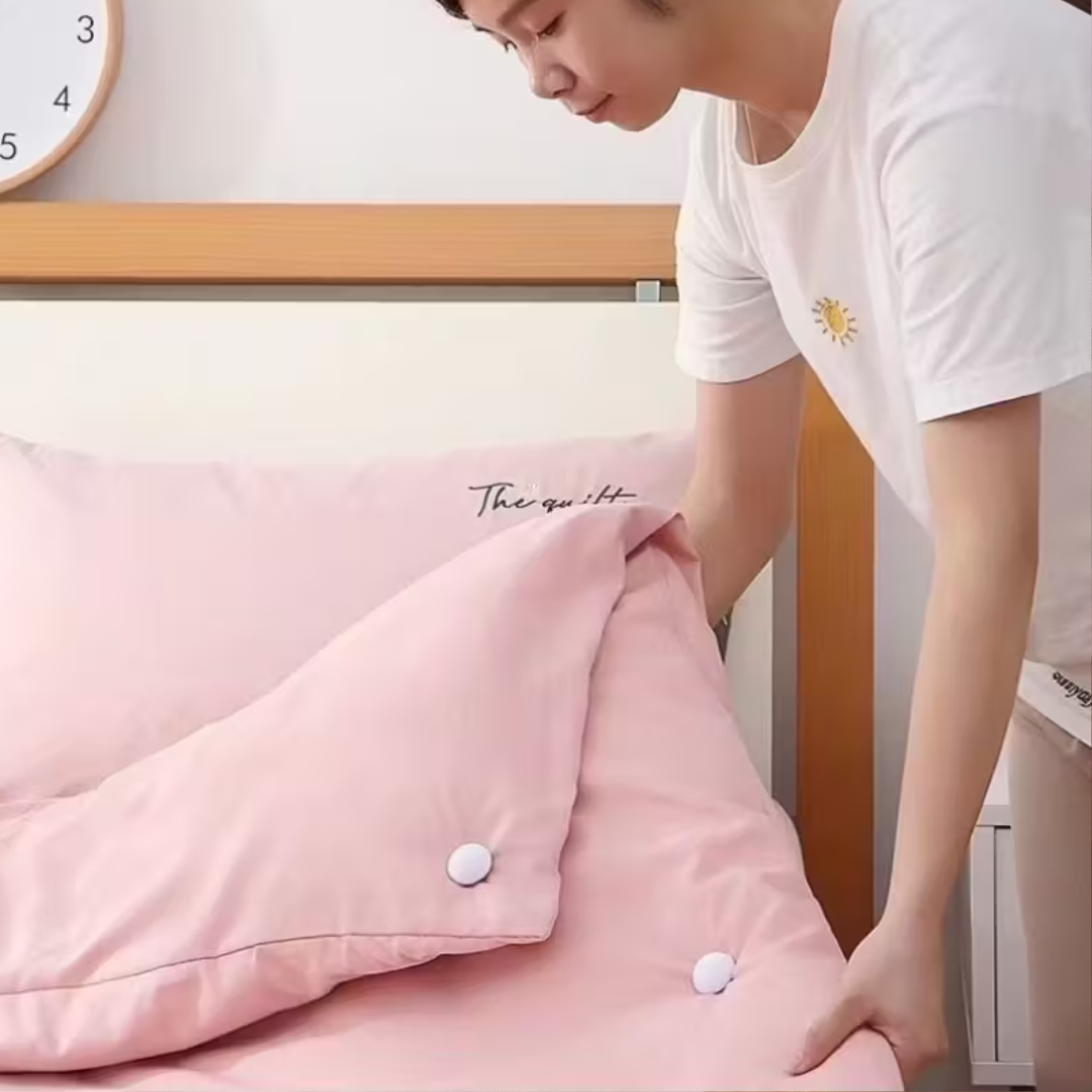 Mushroom Button Fixing Pins – Secure Your Bedsheet & Duvet in Style -8 pieces (4 buttons + 4 back locks)