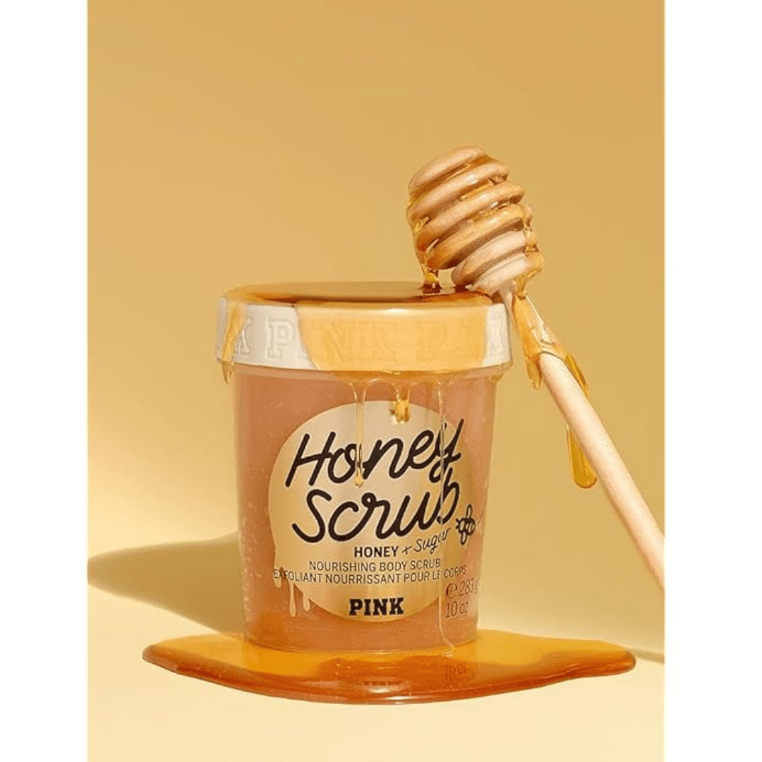 PINK Honey Scrub – Nourishing Body Scrub with Sugar & Honey | 283g - Ethereal soul Collections