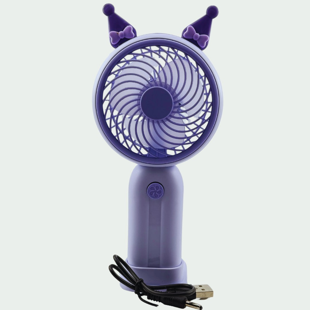 Portable Rechargeable Handheld Fan – USB Powered, Ultra-Quiet, Compact Design – Perfect for Hot Days, Travel, and Office Use – Stylish