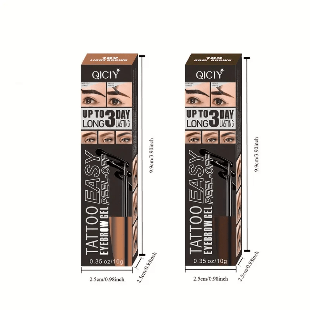 QICIY Tattoo Easy Eyebrow Gel Peel - Off – Long Lasting 3 - Day Tint - Ethereal soul Collections
