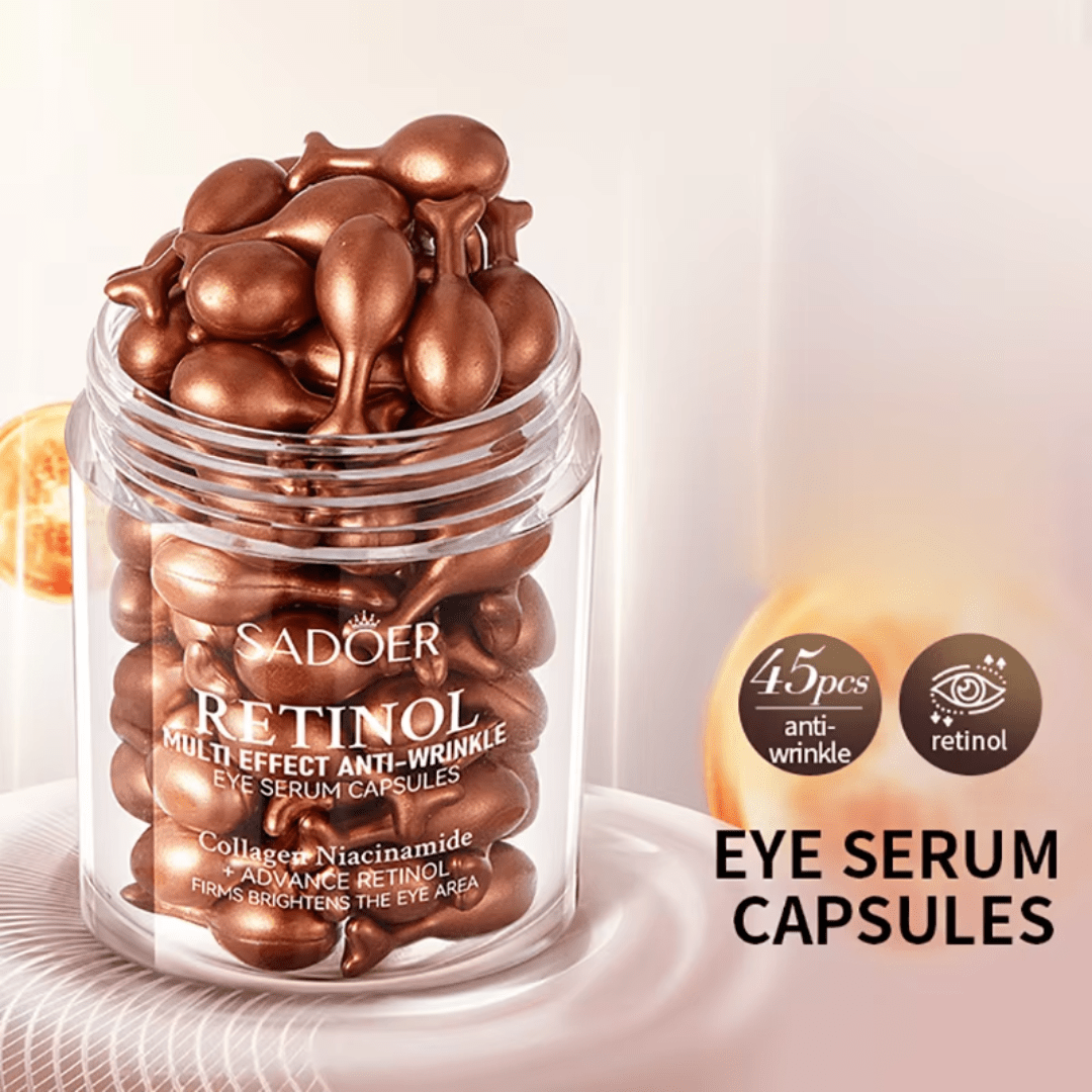 Sadoer Retinol Multi - Effect Eye Serum Capsules – Collagen & Niacinamide Formula - Ethereal soul Collections