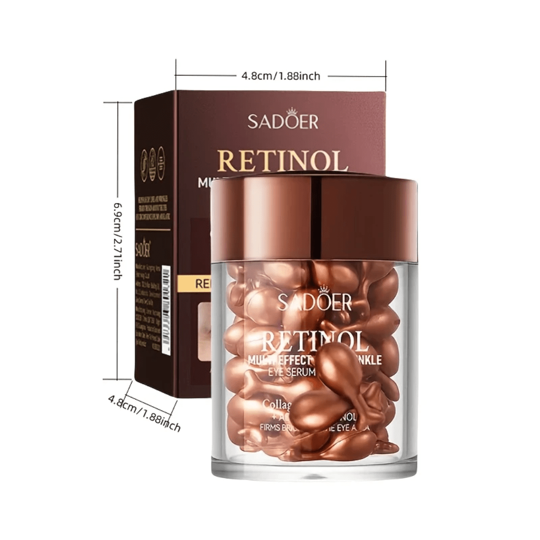 Sadoer Retinol Multi - Effect Eye Serum Capsules – Collagen & Niacinamide Formula - Ethereal soul Collections
